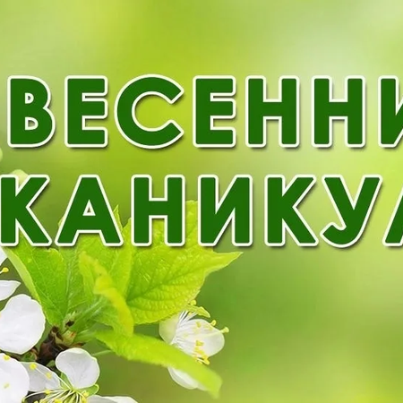 План мероприятий на весенние каникулы 2025-2026 уч год